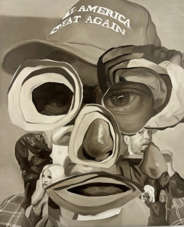 John Robinson, Self portrait with MAGA hat´, 2025