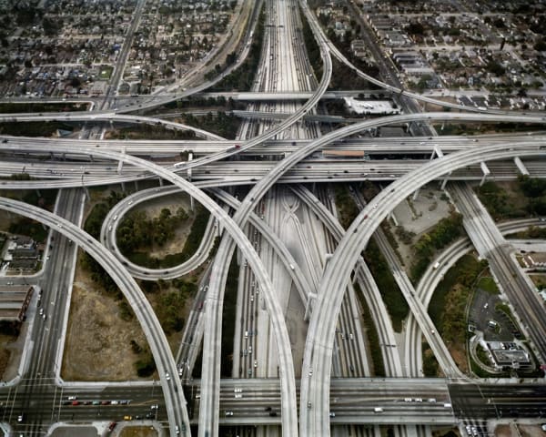 Exclusive Editions, Edward Burtynsky Highway I, Intersection 105 + 110 , Los Angeles, California. USA , 2003