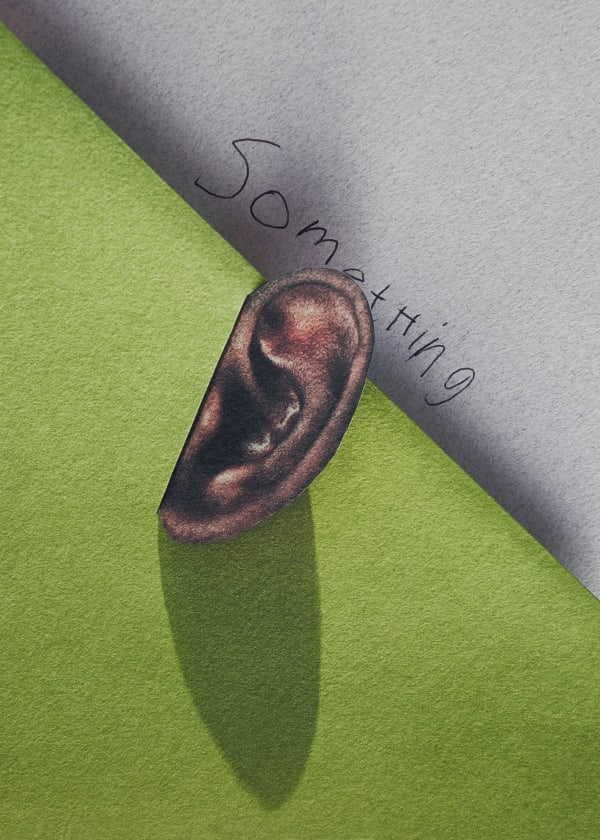 Alma Haser To write something behind the ears (Sich etwas hinter die Ohren schreiben), 2024 Series: German Idioms