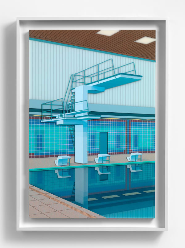 Lucy Williams, Indoor Pool (with mural) #2, 2023