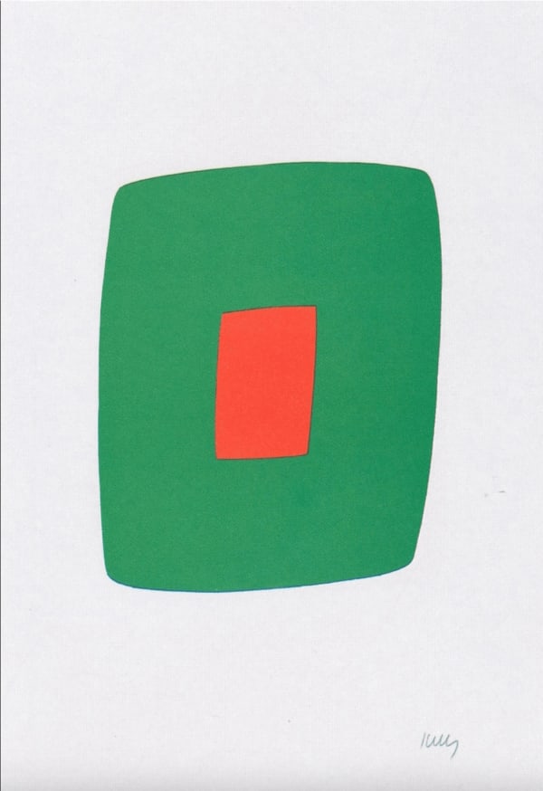 Ellsworth Kelly, Green with Red, 1964-65