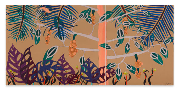 Sydney Albertini, Botanical Coral tree & Purple leaves, 2022