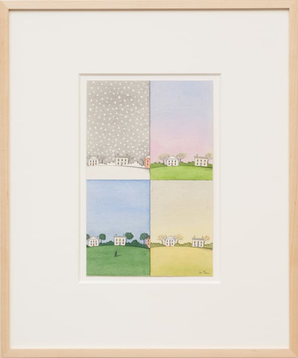 Pierre Le-Tan, Study for a Book Cover (Four Seasons), 1980s