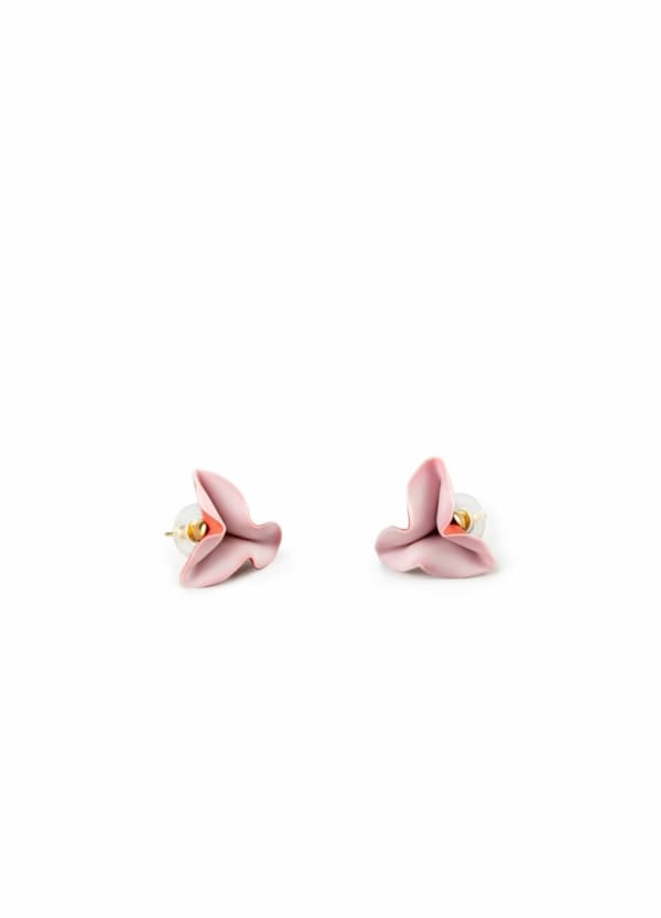 LLADRÓ, Lola Stud Earrings. Pink & Red