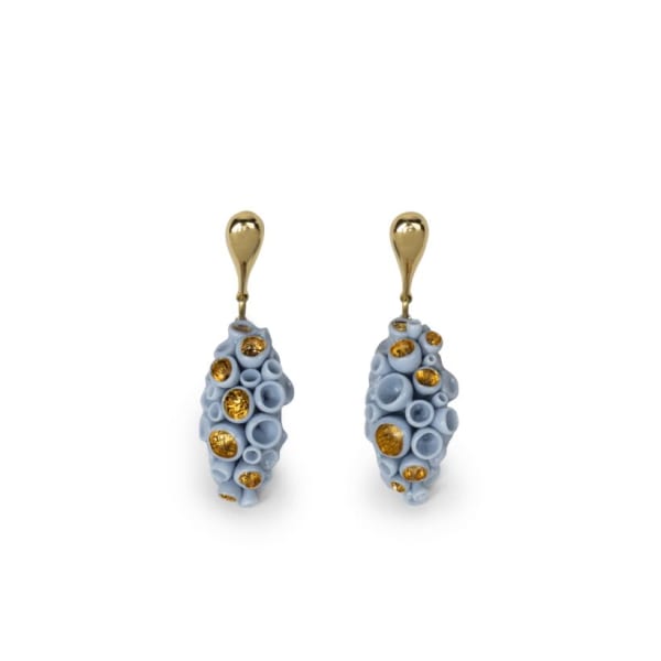 LLADRÓ, Golden Blue Reef Long Earrings