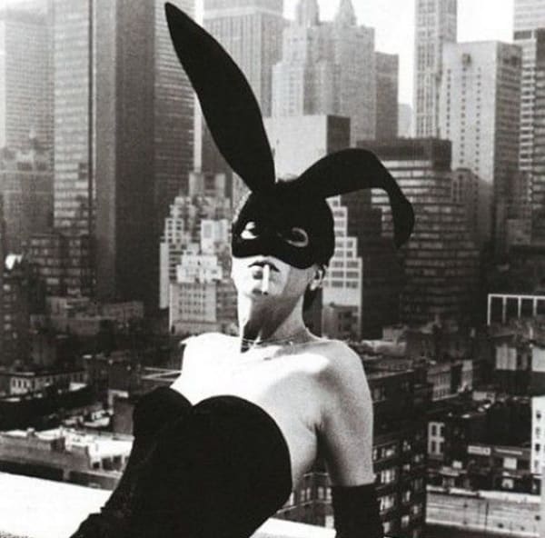 HELMUT NEWTON, Elsa Peretti in Halston Bunny Costume, New York, 1975
