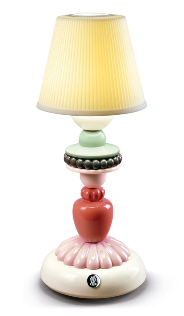 LLADRÓ, Sunflower Firefly Table Lamp. Ivory