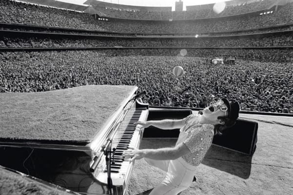 TERRY O'NEILL, ELTON JOHN LIVE AT DODGER STADIUM, 1975