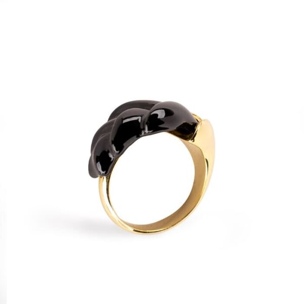 LLADRÓ, HELICONIA METAL RING IN BLACK