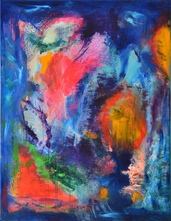 Sebastian Merk, Artist, Underwater World, Abstract, Bright, Blue, Turner Art Perspective, Essex, Chelmsford Art Gallery