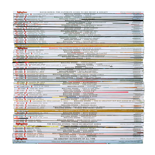 Mark Vessey Limited edition photograph of Rolling Stone Magazines