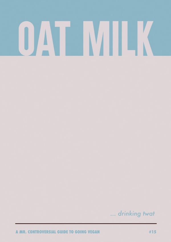 Mr Controversial, artist, Oat Milk drinking trawt, diamond dust silkscreen, turner art perspective gallery