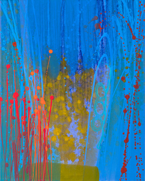 Abstract painting on canvas