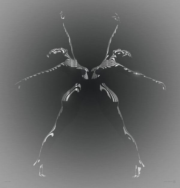 Jason Keeley, Artist, Duettino, Limited edition, Direct digital UV print to brushed aluminium. With aluminium subframe, Turner Art Perspective, TAP Galleries, Essex Art Gallery