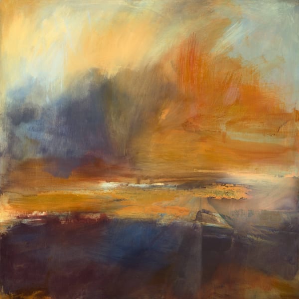 Sunset painting of coast