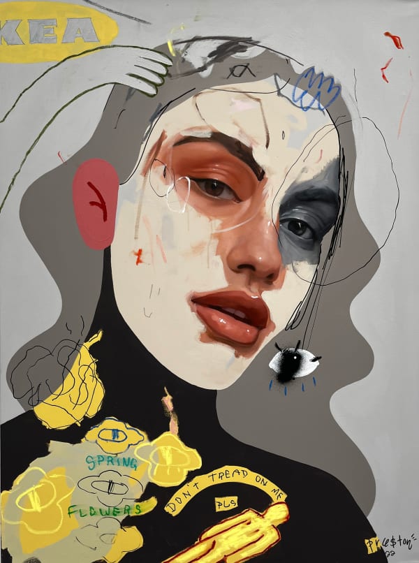 Preston Paperboy, Artist, Fatale #16, Oil, Acrylic, Original, Turner Art Perspective, TAP Galleries, Essex Art Gallery