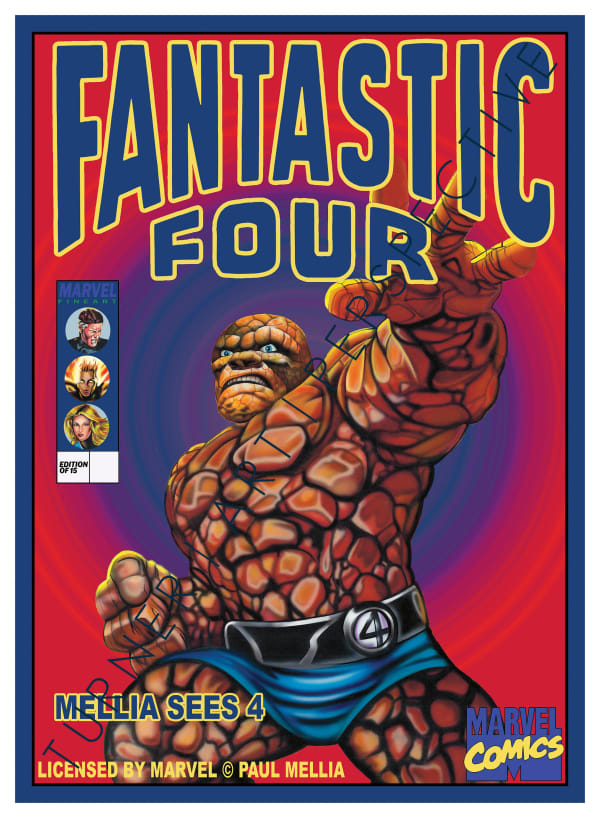 Fantastic Four, Paul Mellia, Red, Marvel, Artist's Proof