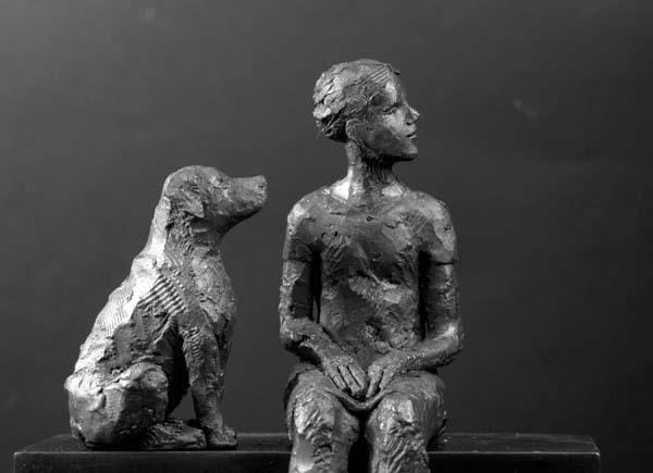 Carol Peace, Artist, Block-Waiting, Figurative Sculpture Exhibition, Turner Art Perspective Gallery, Essex Chelmsford Art Gallery