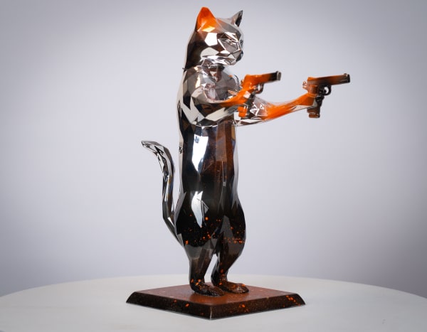 Maxim, Artist, The Prodigy, Nectar Rebel Cat, Sculpture, Turner Art Perspective Gallery