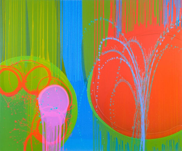 Abstract painting on canvas