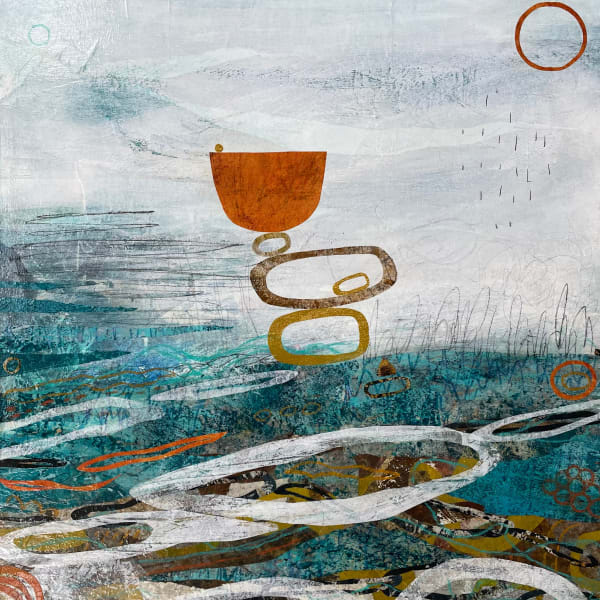 Jane Wilson, Artist, Where The Sky Meets The Sea, Abstract Landscape, Original Painting, Turner Art Perspective, Essex Chelmsford Art Gallery