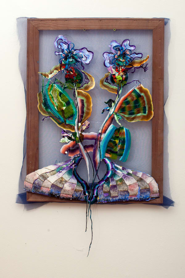 Erika Keck, Self Titled Portrait with Odd Flowers-2, UNDATED