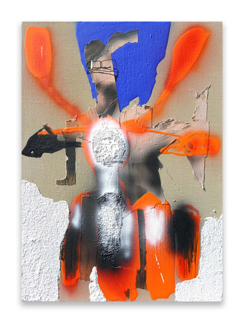 Jongmin Joy Kim Blue Hour 7, 2022 Mixed media on canvas 19 x 33.4 cm