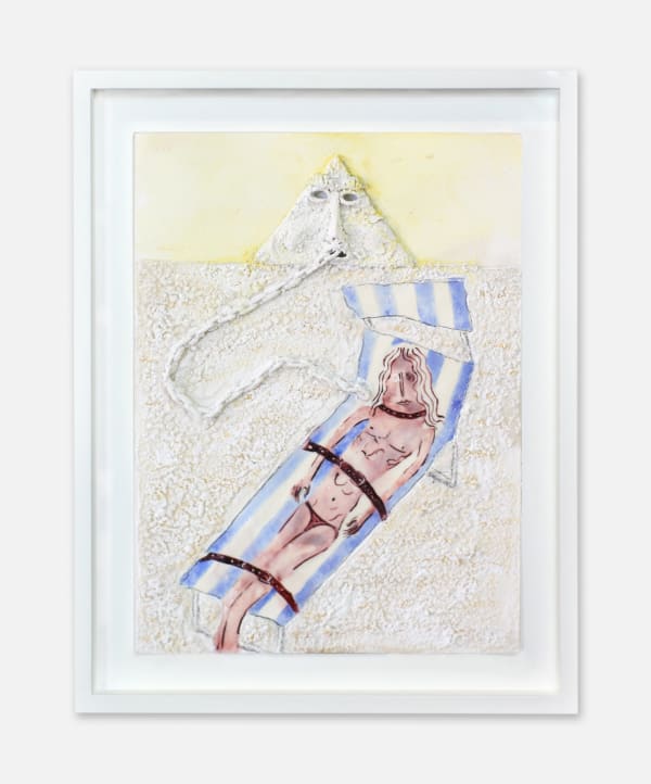 Luisa Mè Rays of cement, 2023 Watercolour, resin and marble dust on paper 38 x 30 cm