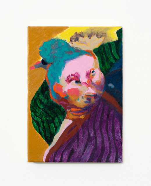 Anna Jung Seo Bird Woman , 2020 Oil on paper on board 23 x 15.8 cm