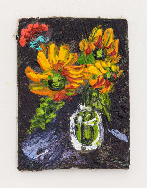 Jorge Diezma Flowers on a vase, 2019 Oil on canvas 3 x 2.3 cm