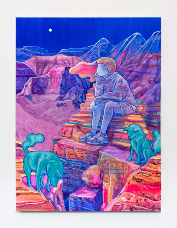 Jaeyeon Yoo The Thinker on the Rock, 2023 Oil on canvas 122 x 91.5 cm