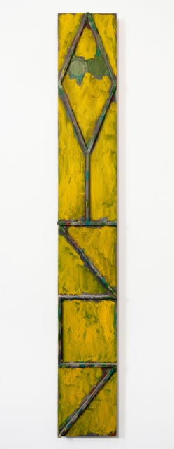 Simon Burton Stele (XANADU), 2021-2022 Oil on panel 71 1/4 x 9 7/8 x 2 3/8 in 181 x 25 x 6 cm