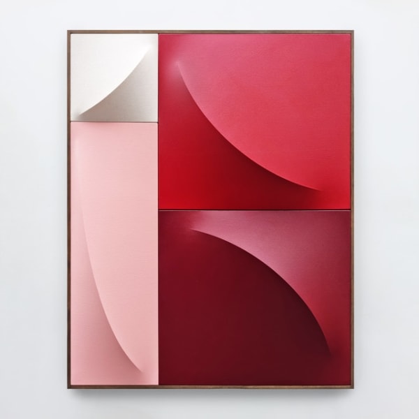 Charlie Oscar Patterson No. 8–2 Red, Pink & Raw, 2022 Oil and acrylic on canvas 100 x 80 cm