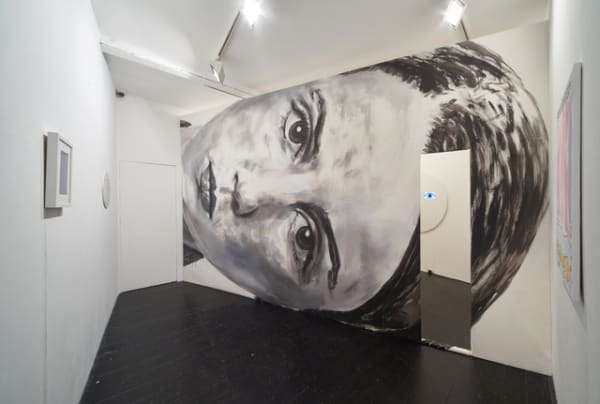 Markus Vater Christiane F. with doorway, 2017 Acrylic on canvas 280 x 500 cm