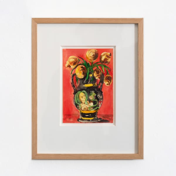 Evita Ziemele Bouquet of Tits, 2024 Watercolour on paper 14.5 x 10 cm framed 27.9 x 22 cm