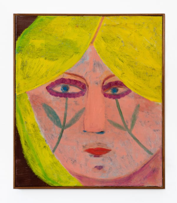 Galina Munroe Blossom, 2023 Oil, enamel paint and collage on canvas in artist frame 55 x 48.5 cm