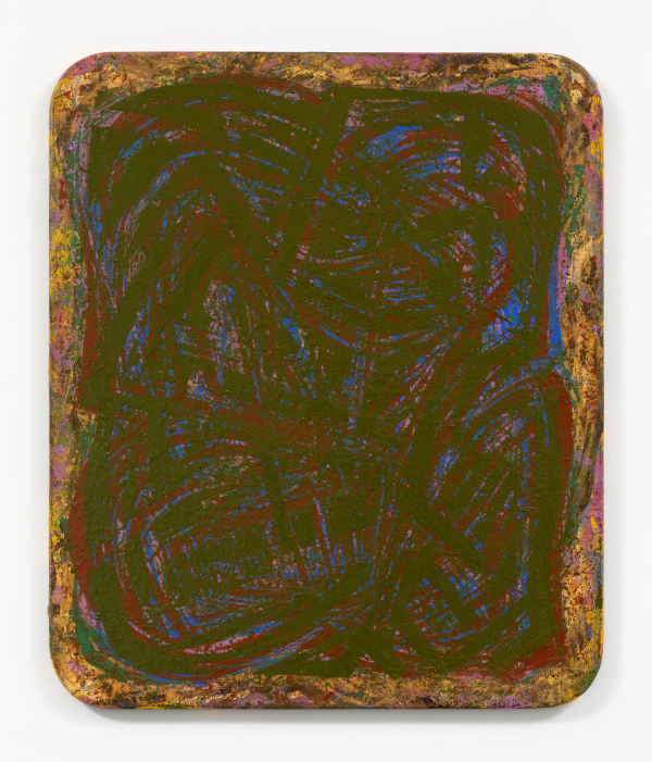 Paul Cole "I'd lie not to try", 2024 Distemper and oil on linen 65 x 55 cm