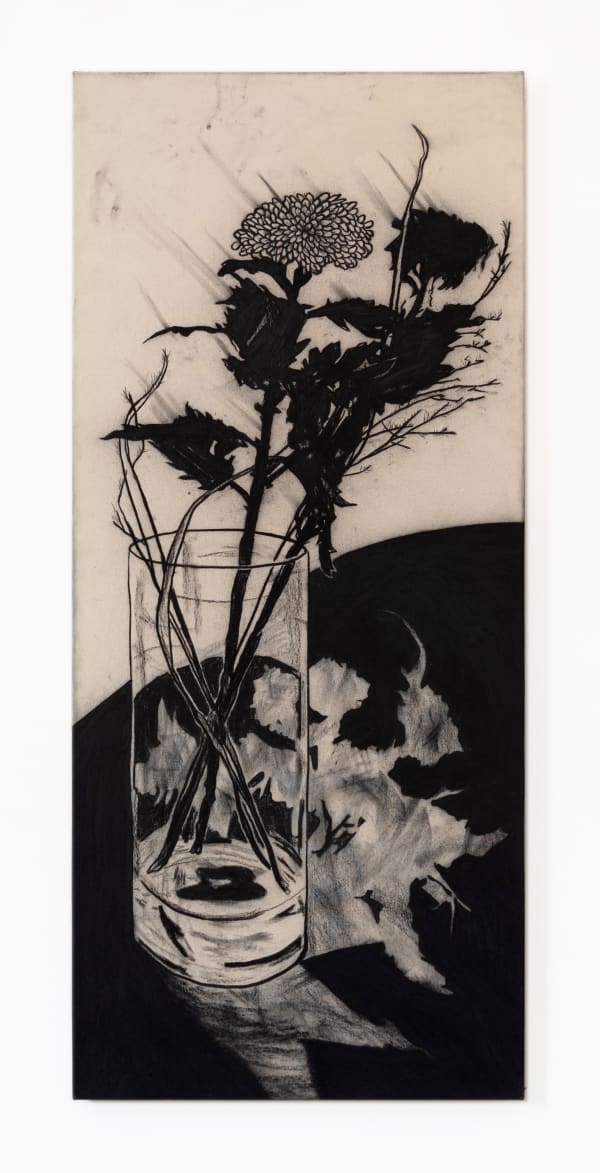 Benjamin Murphy Harpymimus, 2022 Charcoal on canvas, fixed 160 x 70 cm