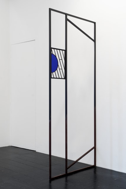 Jack Brindley Untitled (after Bruno Taut), 2020 Steel and stained glass 206 x 90 x 2 cm