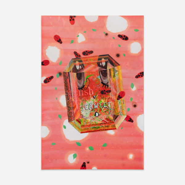 Billy Crosby English Seaweed, 2025 Acrylic and canvas collage on gessoed polyester 180 x 120 cm