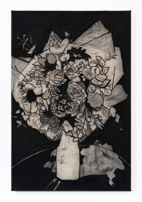 Benjamin Murphy Hyrrokin, 2023 Charcoal on canvas, fixed 90 x 60 cm