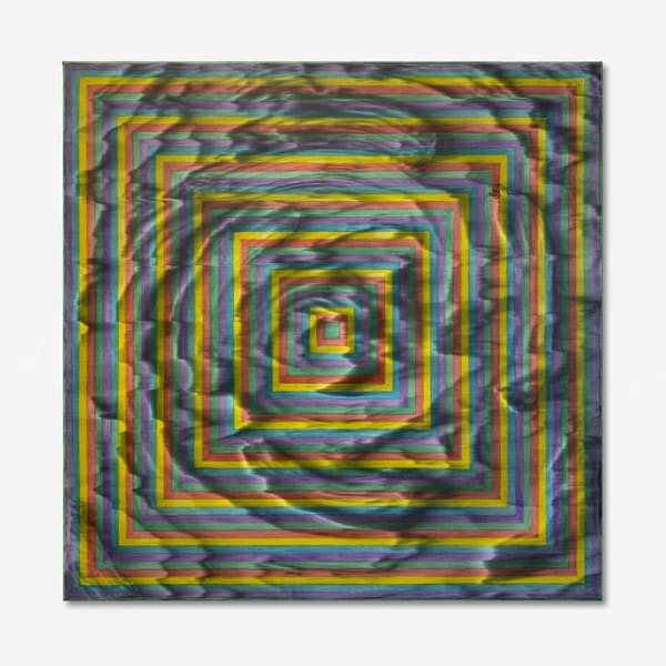 Jack Otway 008, 2021 Oil, graphite, acrylic, dispersion and gesso on polyester 100 x 100 cm