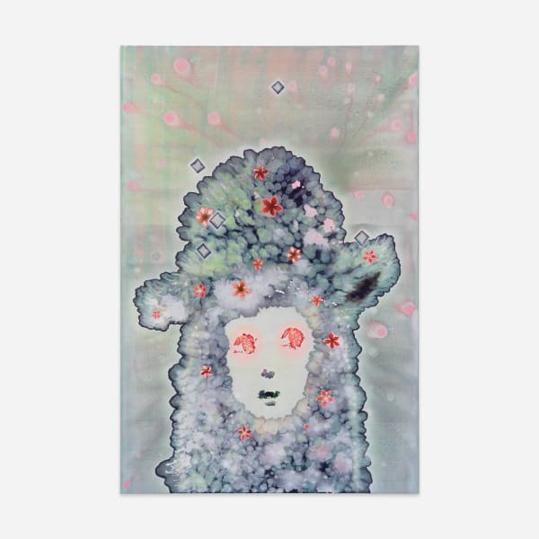 Billy Crosby Pluto Complex, 2025 Acrylic, puff paint and canvas collage on gessoed polyester 180 x 120 cm