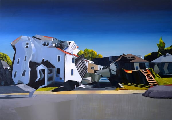Barrie Street, Skeleton Park Series, 2024 84 x 120 in. Simon Andrew Oil on canvas