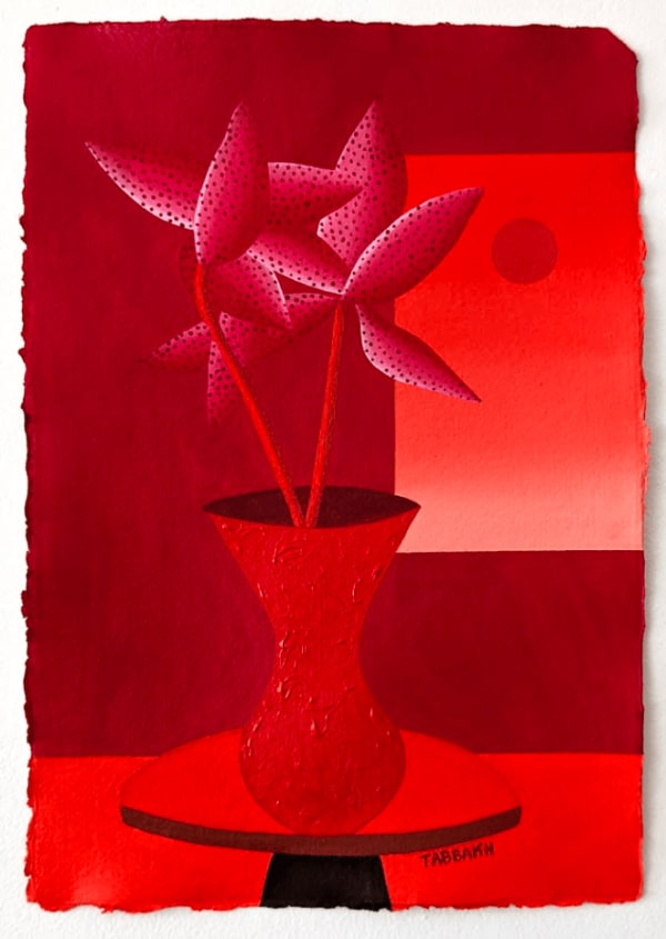 Cathy Tabbakh, We were in a vortex of red, 2024