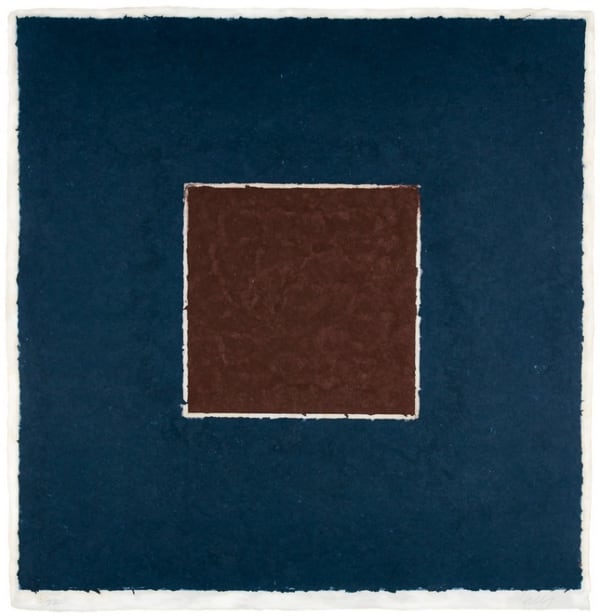 Ellsworth Kelly, Colored Paper Image XX (Brown Square with Blue), from Colored Paper Images, 1976