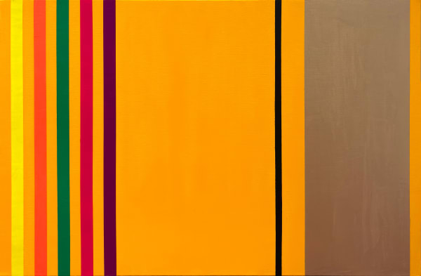 Osvaldo Mariscotti, Untitled (Black and Gold over Yellow), 2025