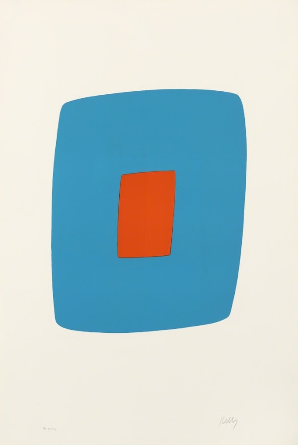 Ellsworth Kelly, Light Blue with Orange, 1964-1965