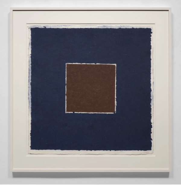 Ellsworth Kelly, Colored Paper Image XX (Brown Square with Blue), 1976