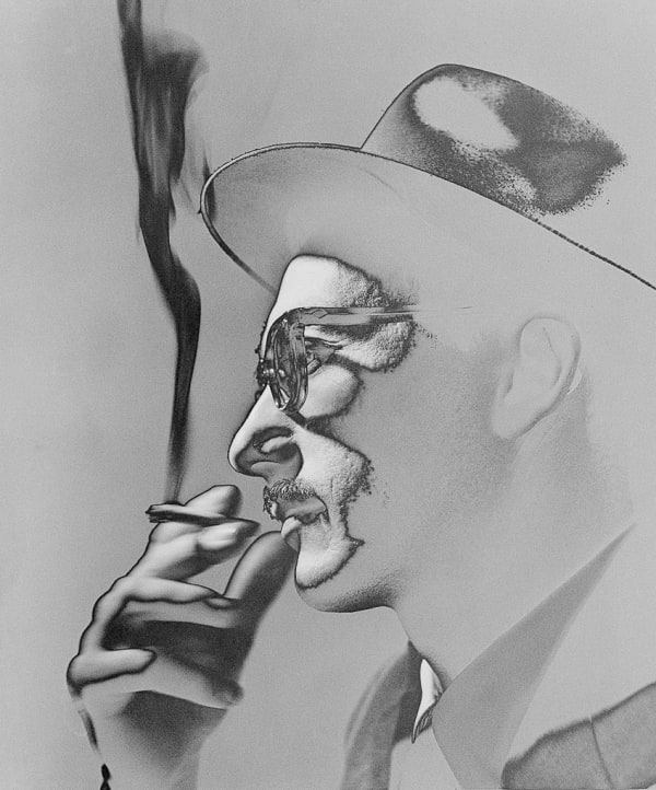 German Lorca, Fumante / Smoker / Retrato solarizado, 1954